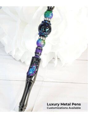 One of a Kind Metal Bead Pens